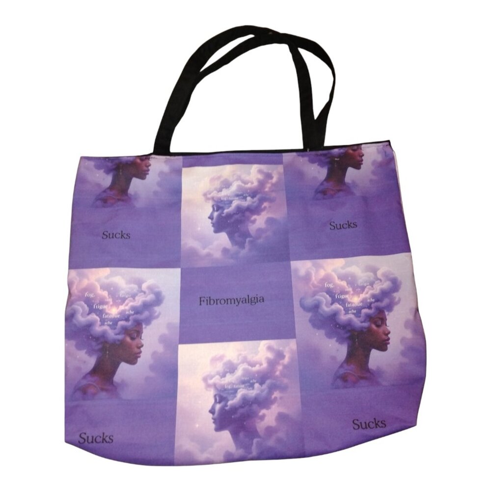 Fibromyalgia Awareness Heavy Duty Handmade Tote bag